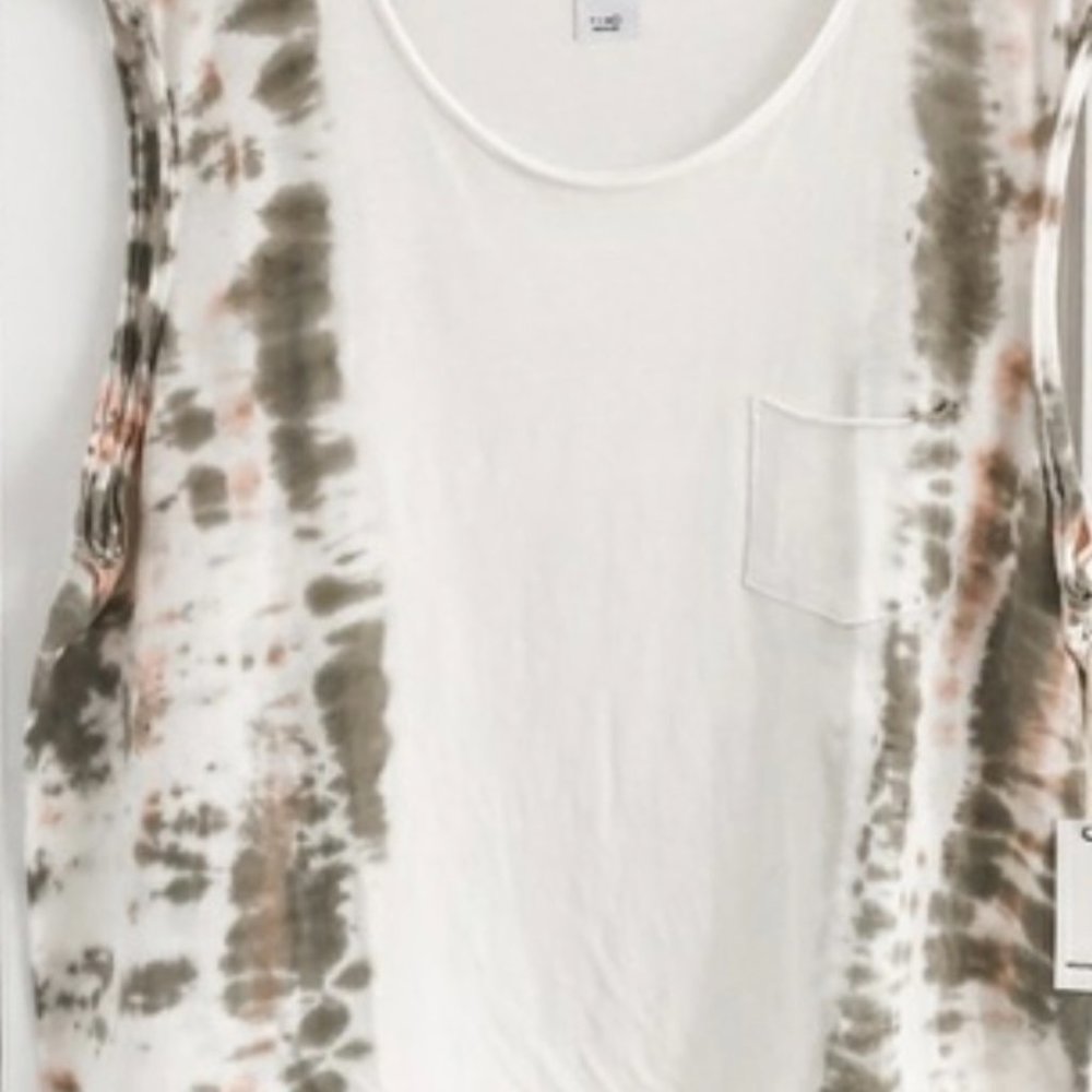 NSF Tattered Muscle Tee with tie dye detail